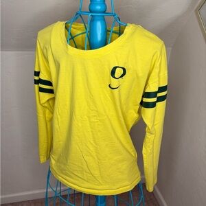Women's Colosseum Yellow Oregon Ducks Trey Dolman Long Sleeve T-shirt